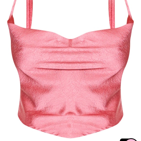 Pink Satin Top- NEW - Picture 3 of 6